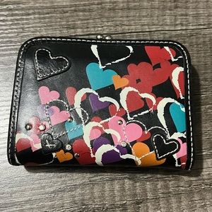 Gently used Fossil Leather Heart wallet/coin purse